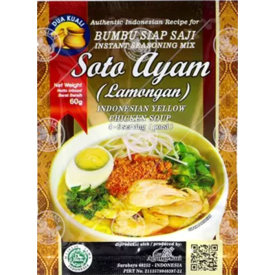 Dua Kuali soto ayam lamongan Indonesische gelbe Hühnersuppe 60gr
