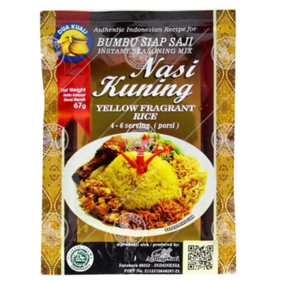 Dua Kuali bumbu nasi kuning mélange d'herbes 67gr
