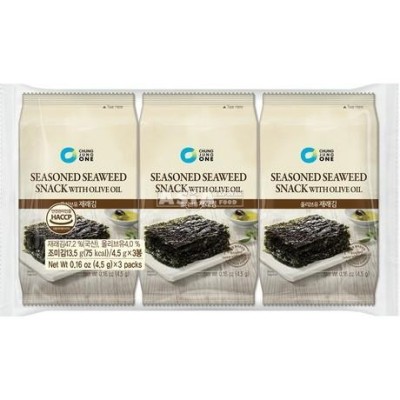 Chung Jung Algensnack mit Olivenöl 3x 4.5gr