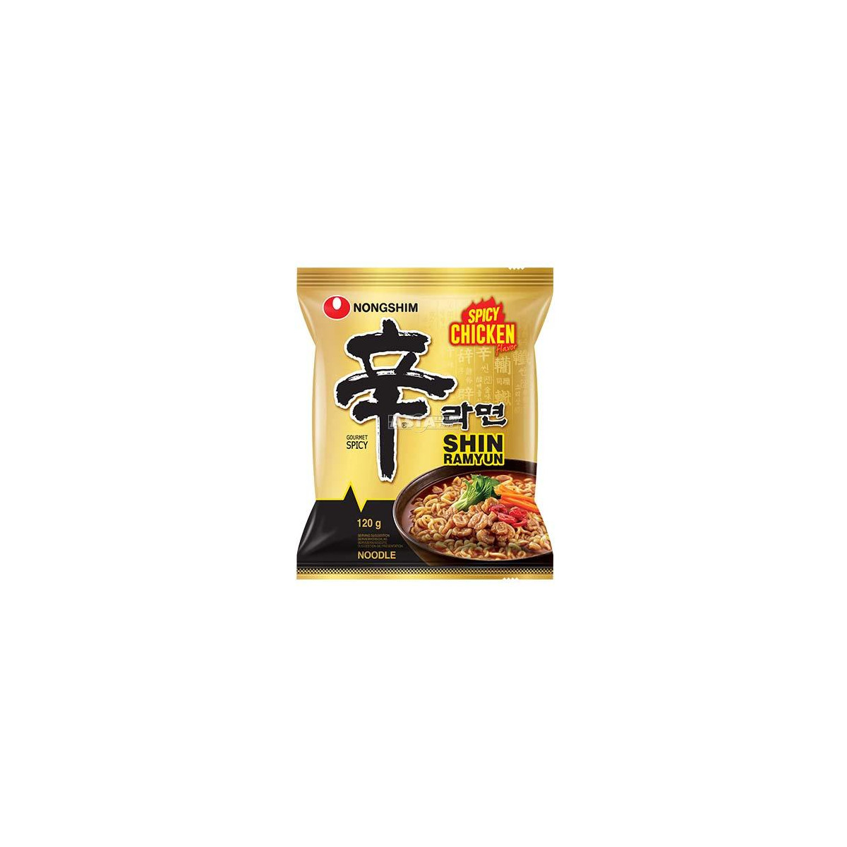 Nongshim instant pikante shin ramyun noedels met kip 120gr