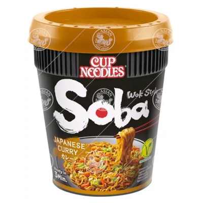 Nissin cup Instantnudeln Soba japanisches Curry 90gr