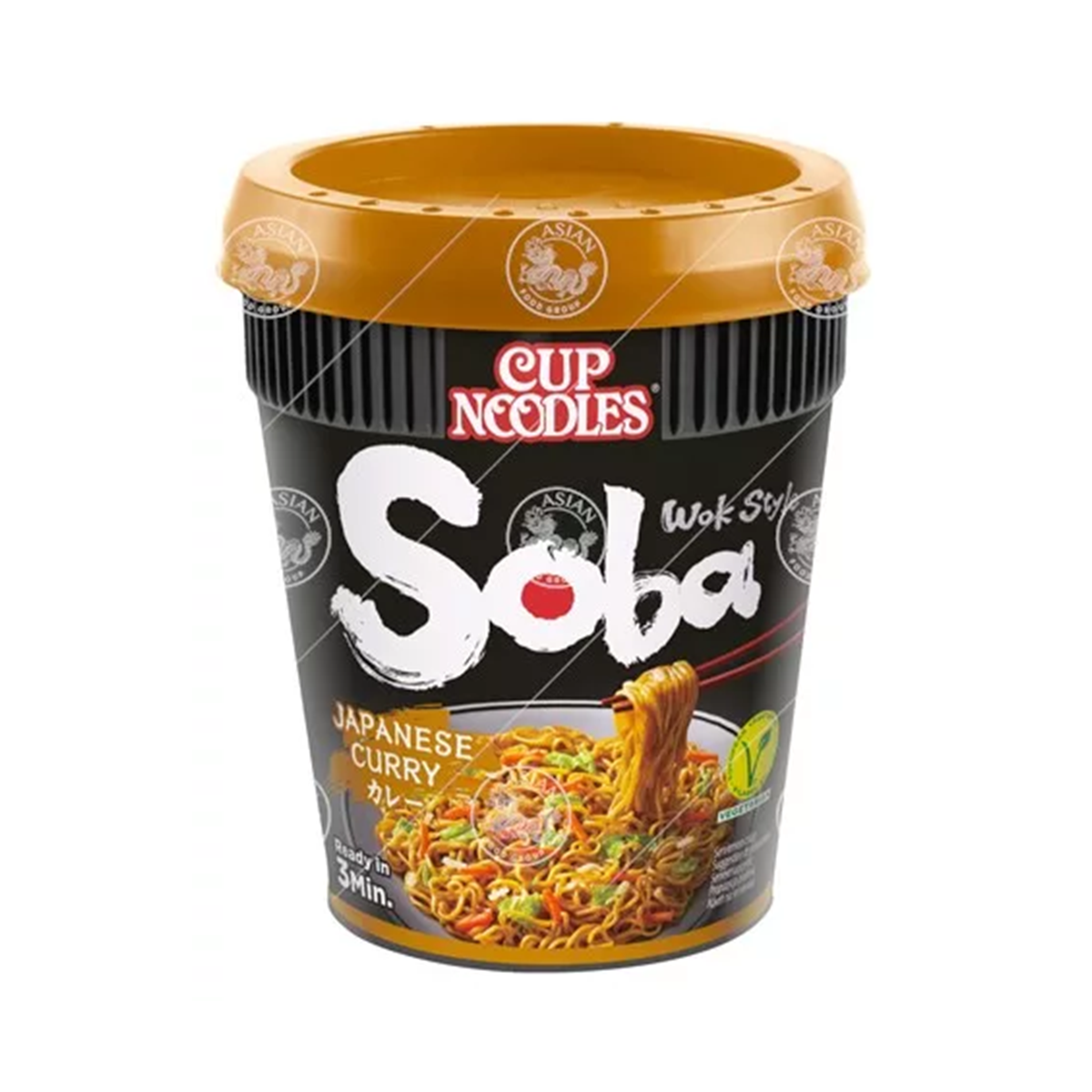 Nissin cup nouilles instantanées soba curry japonais 90gr
