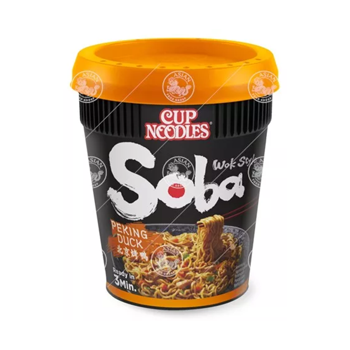 Nissin cup nouilles instantanées soba au canard laqué 108gr