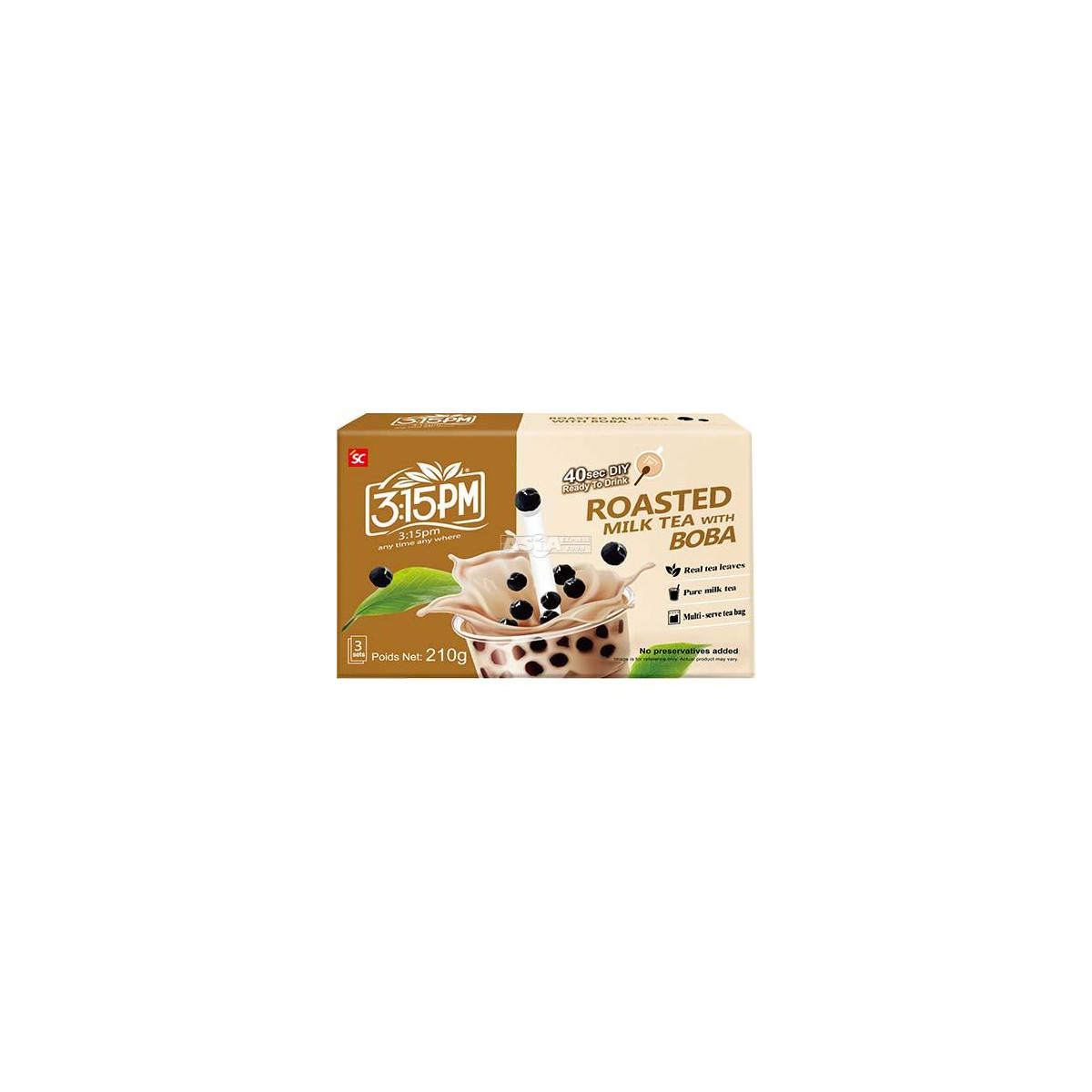 3:15PM roasted milk tea with boba 3x70gr