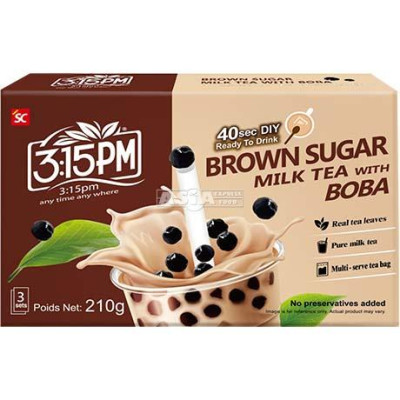 3:15PM brauner Zuckermilchtee mit Boba 3x70gr