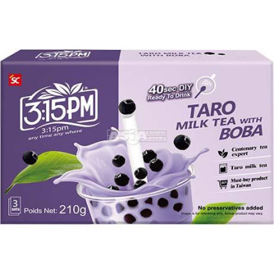 3:15PM Taro-Milchtee mit Boba 3x70gr
