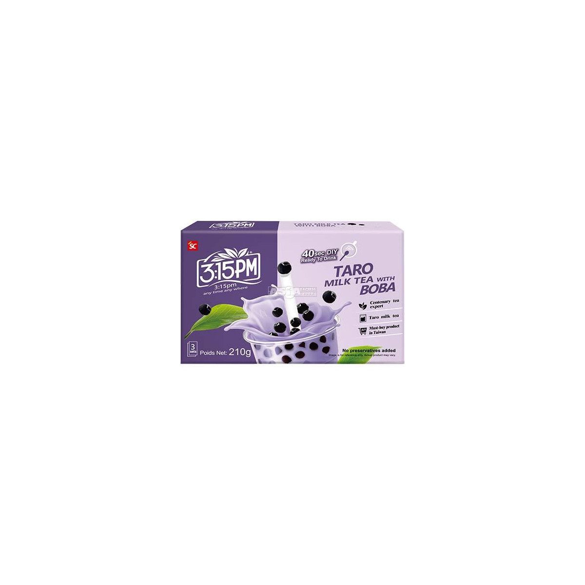 3:15PM Taro-Milchtee mit Boba 3x70gr