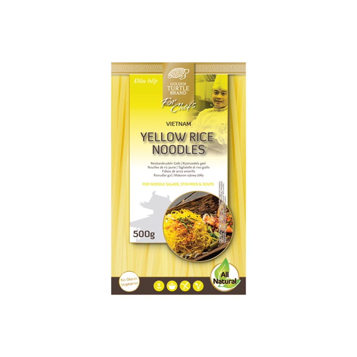 Golden Turtle yellow rice noodles 3mm 500gr