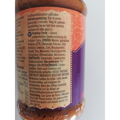 Patak vindaloo paste 283gr
