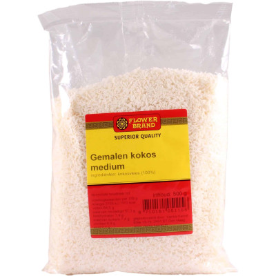 Flower Brand noix de coco moyennement moulue 500gr