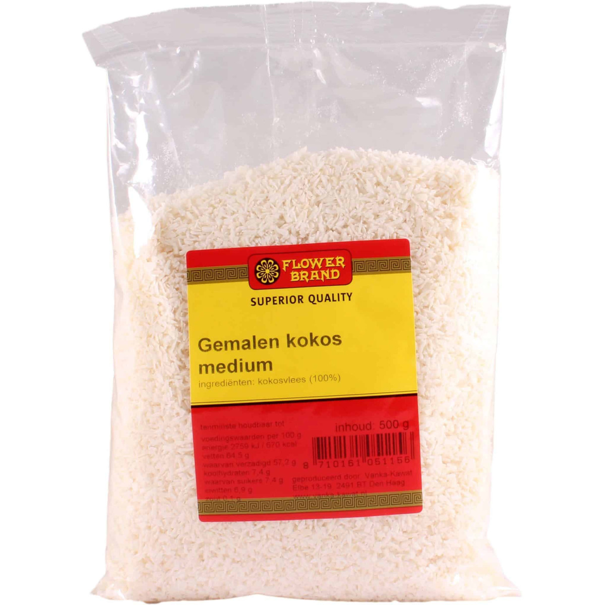 Flower Brand mittelgemahlene Kokosnuss 500gr