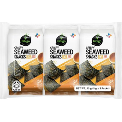 Bibigo snack croustillant d'algues au sésame 3x5gr