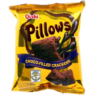 Oishi biscuits oreiller au chocolat 38gr