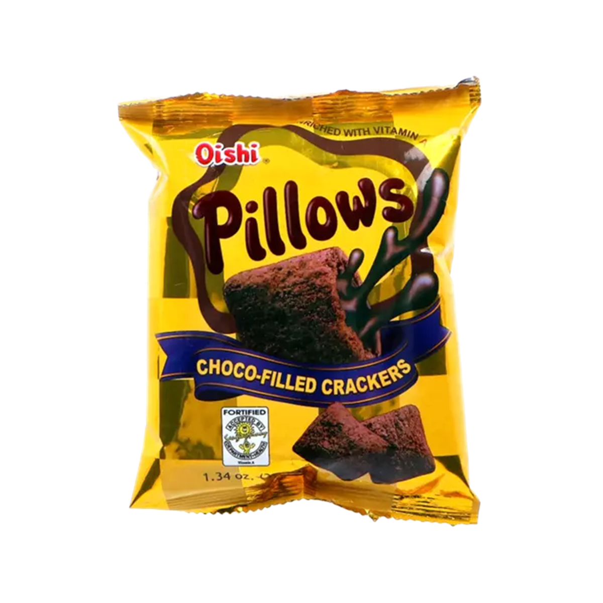 Oishi biscuits oreiller au chocolat 38gr