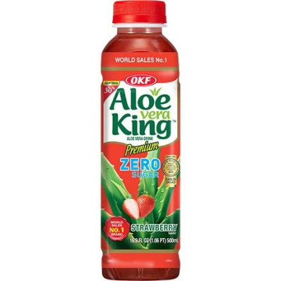 OKF Aloe Vera Getränk mit Erdbeere zuckerfrei 500ml