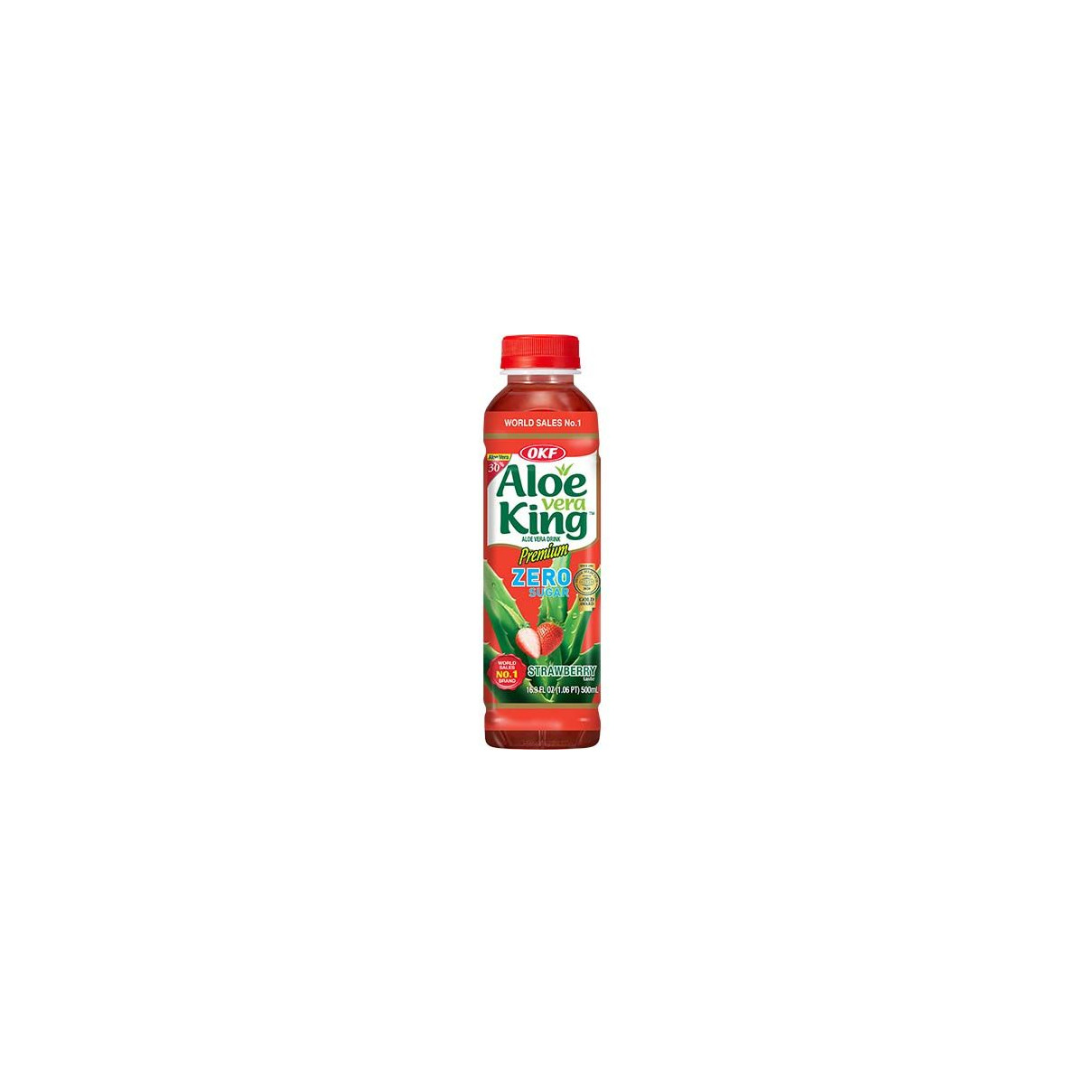 OKF Aloe Vera Getränk mit Erdbeere zuckerfrei 500ml