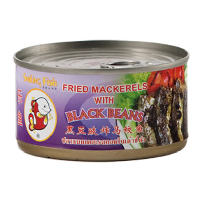Smiling Fish gebakken makreel met zwarte bonen 120gr