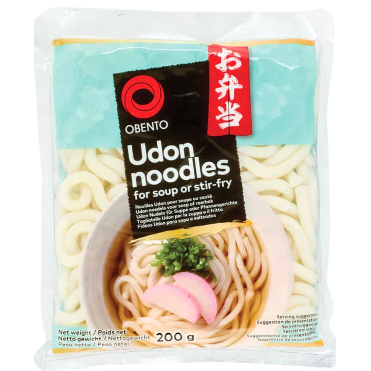 Obento udon noedels voor soep of roerbak 200gr