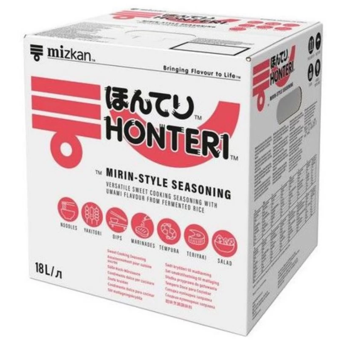 Mizkan honteri mirin style seasoning 0% alc 18l