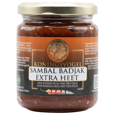 Koningsvogel spicy sambal badjak 280gr