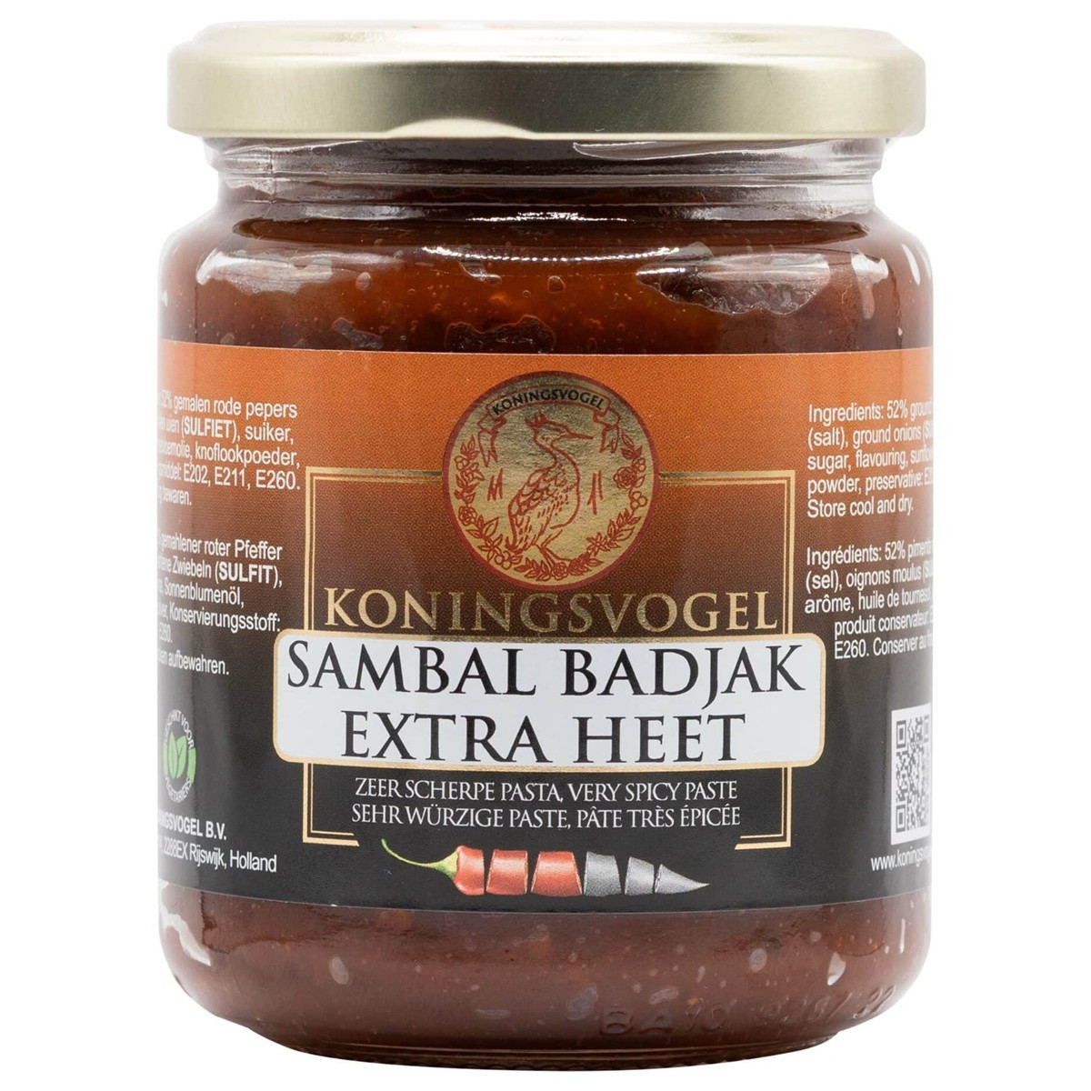 Koningsvogel pittige sambal badjak 280gr