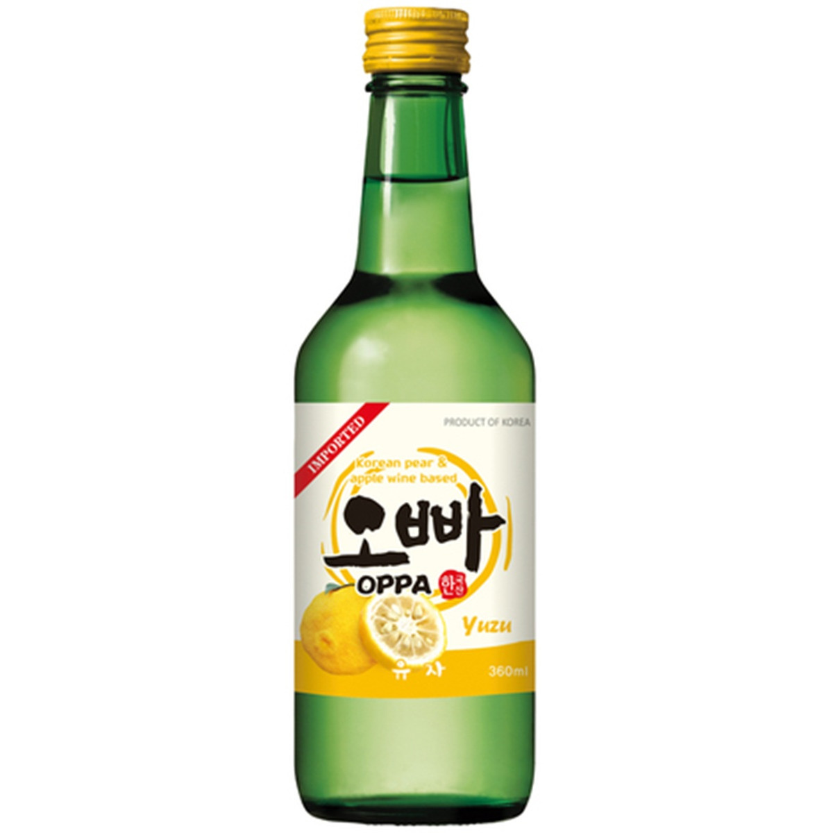Oppa yuzu soju 12% alc 360ml