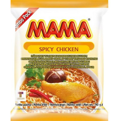 Mama instant noedels pittige kip 90gr