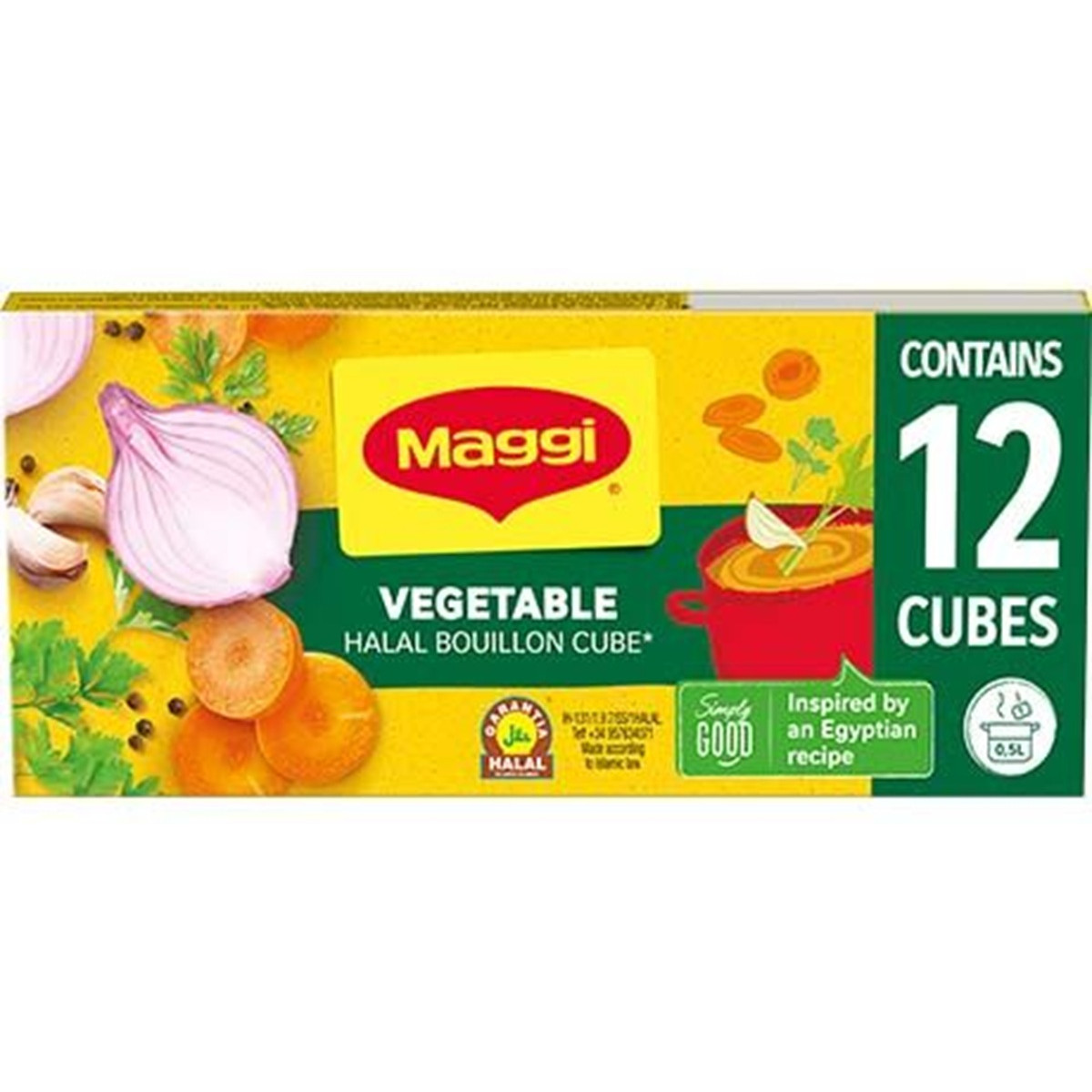 Maggi halal groentebouillonblokjes 12x9gr
