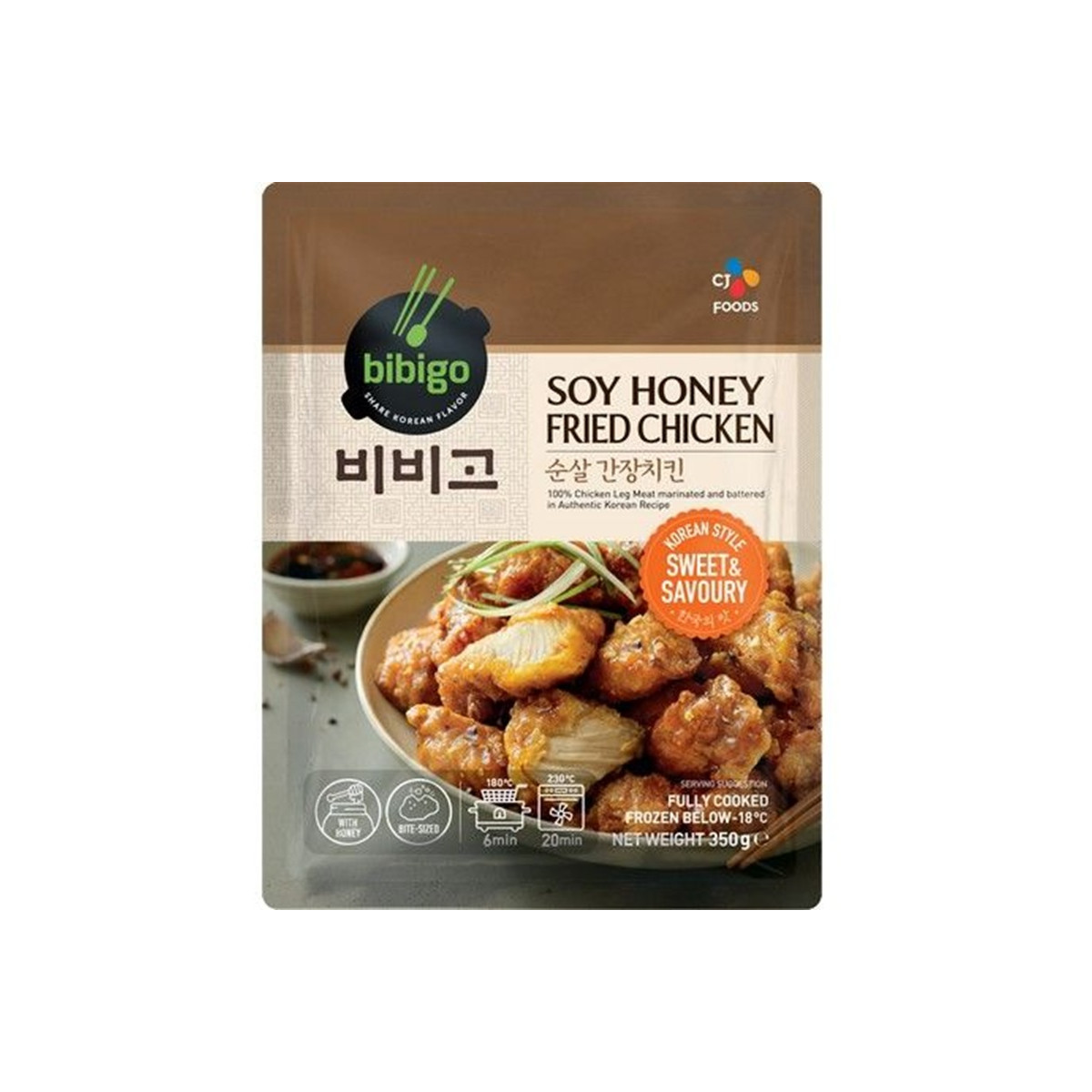 Bibigo soy honey fried chicken 350gr