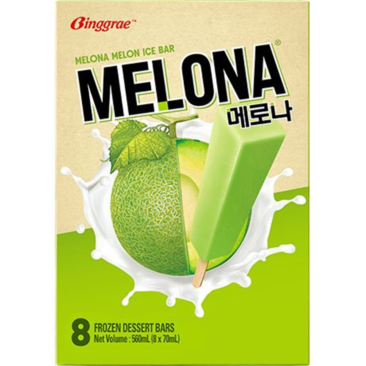 Binggrae melona melon ice bar 8x70ml