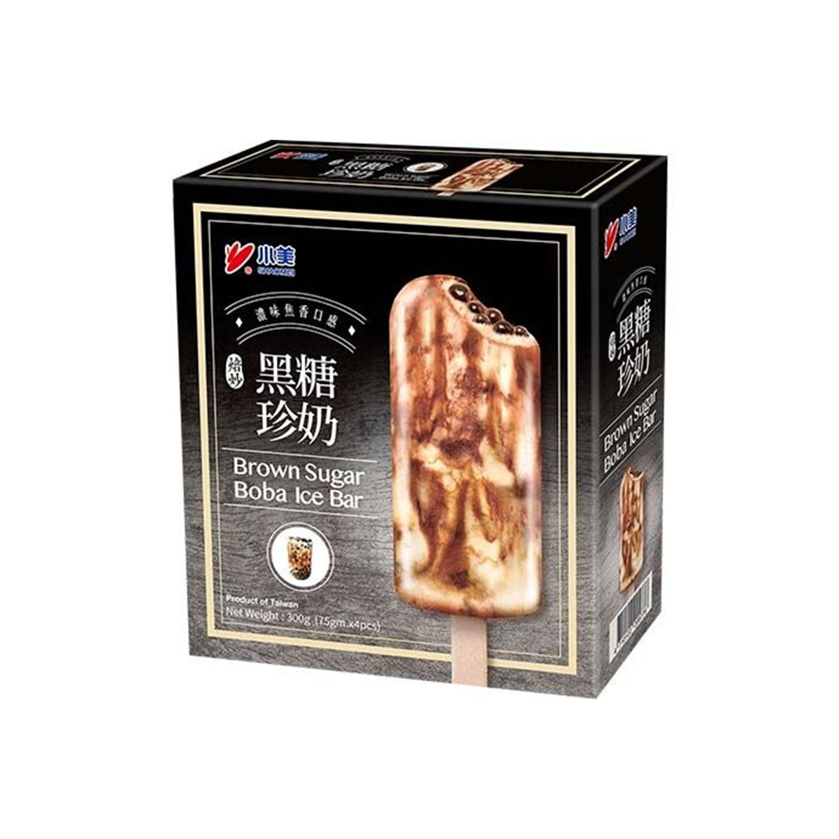 Shaomai boba ice cream bar with brown sugar 4x75gr