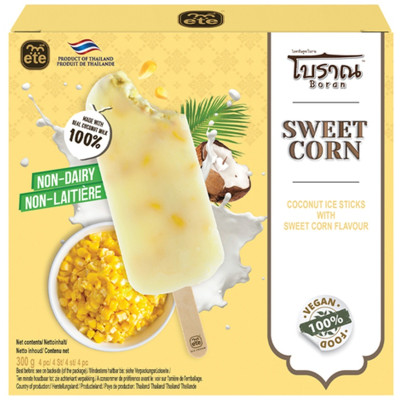 Ete coconut ice sticks with Boran sweet corn flavour 4x75gr
