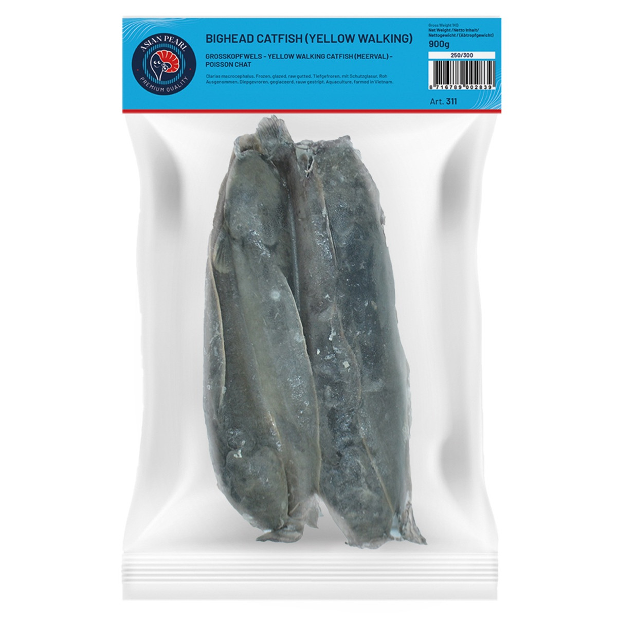 Asian Pearl poisson-chat jaune ambulant 3-4 pièces 1kg