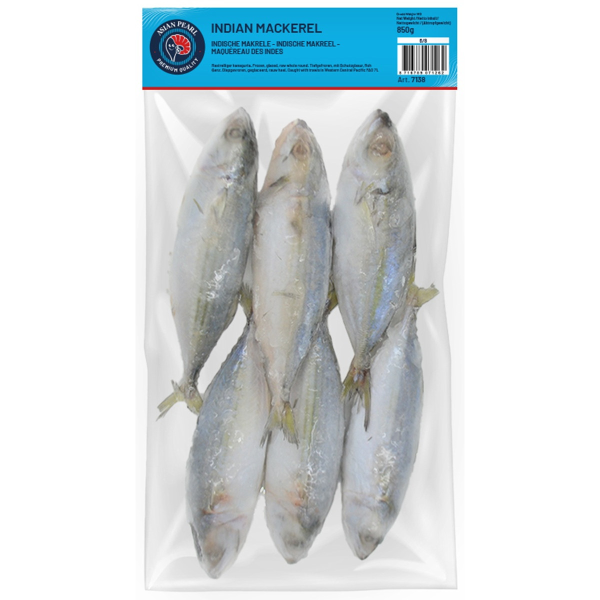 Asian Pearl Indian mackerel 6/8 1kg