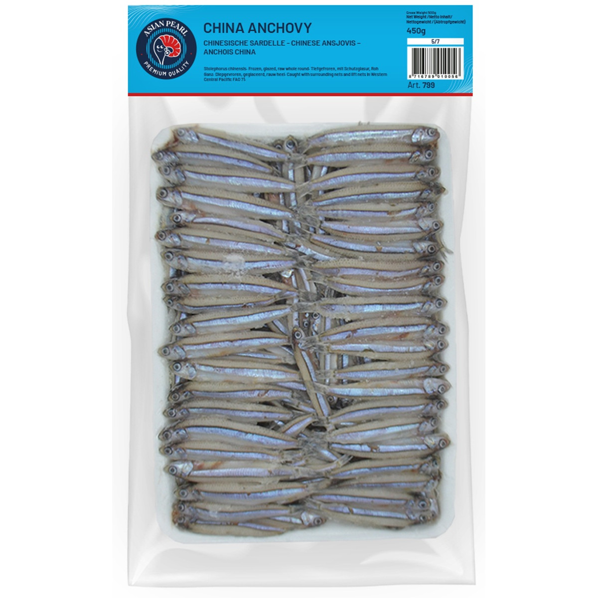 Asian Pearl Ansjovis chinois 5-7cm 500gr