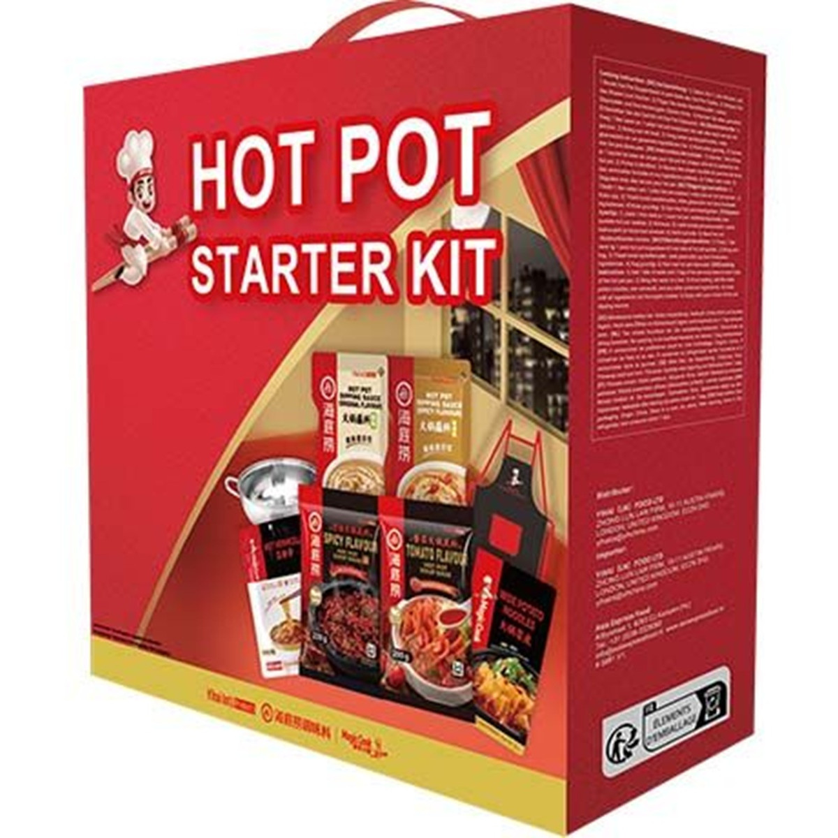 Haidilao kit de démarrage pour fondue chinoise comprenant des sauces et une fondue chinoise
