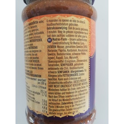 Patak pâte madras 283gr