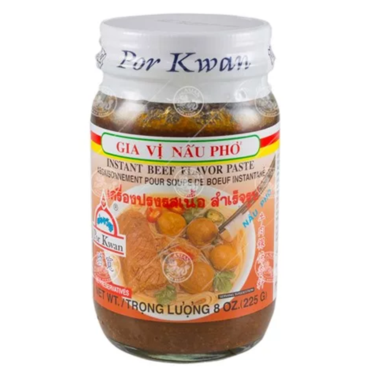 Por Kwan instant soup base with beef flavour 225gr