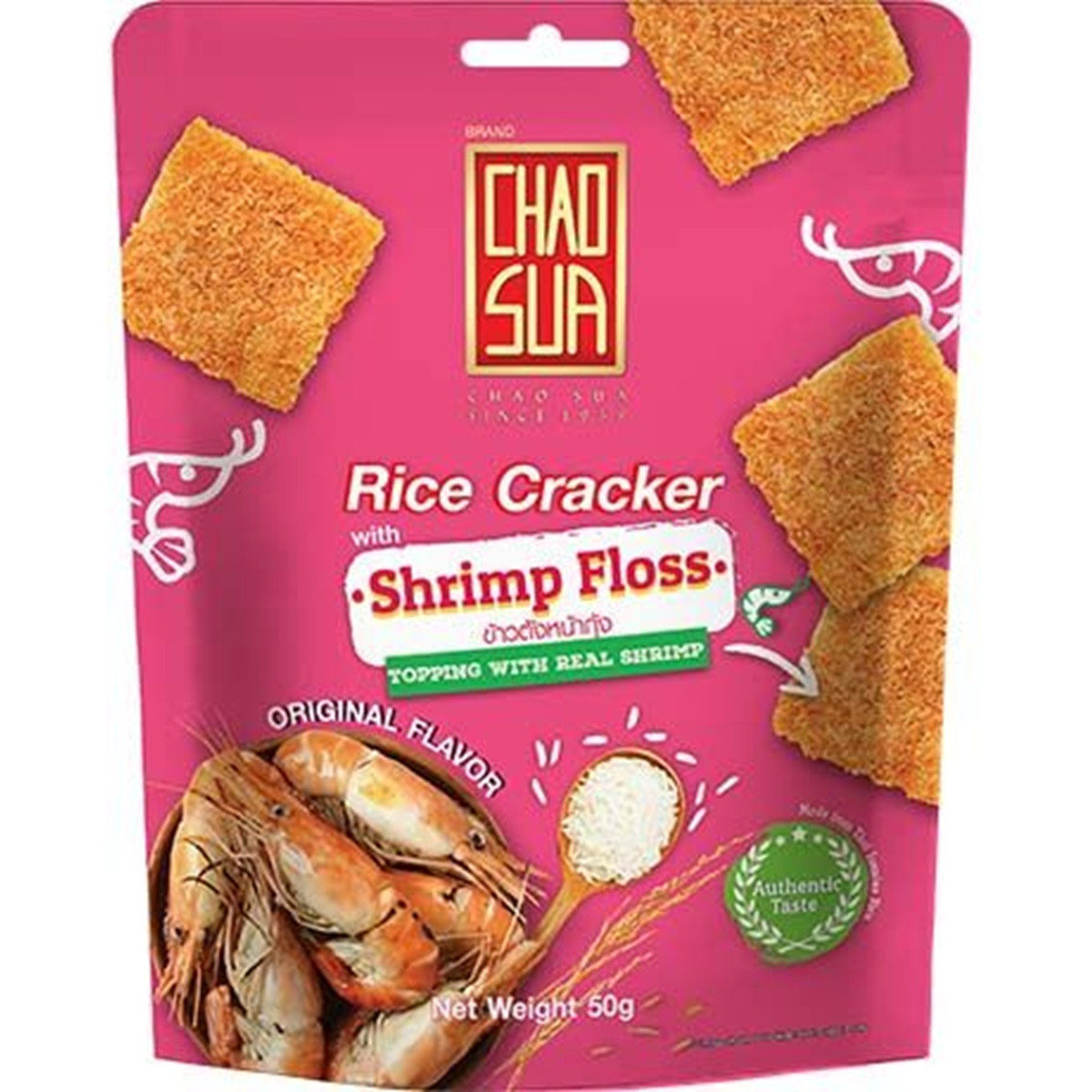 Chaosua rijstwafels met garnalen floss 50gr