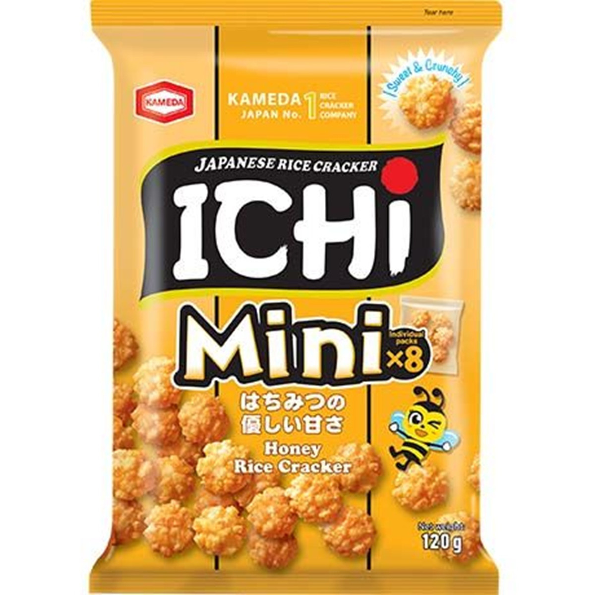 Ichi honey rice crackers 120gr