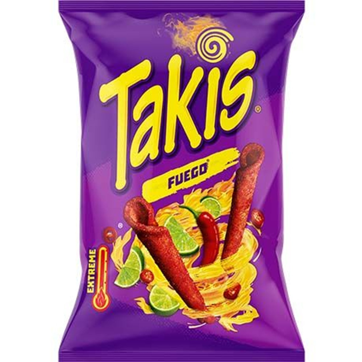 Takis snack de maïs avec piment et citron vert fuego 100gr