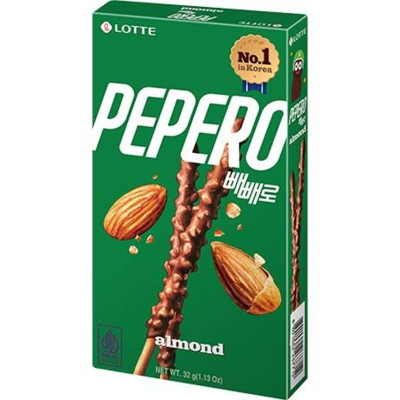 Lotte pepero amandel stokjes 32gr