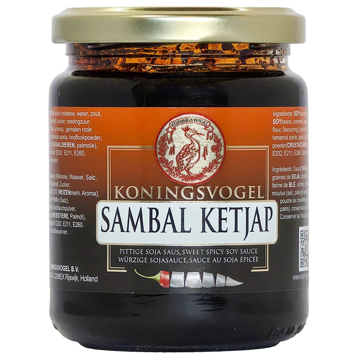 Koningsvogel sambal ketjap sauce soja épicée 300gr