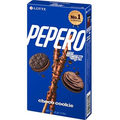 Lotte pepero bâtonnets de biscuits au chocolat 32gr