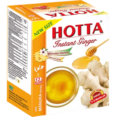 Hotta instant ginger drink with manuka honey 12x14gr