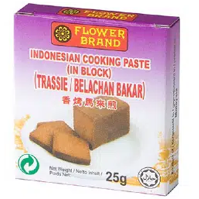 Flower Brand trassie belachan Indonesische kookpasta 25gr