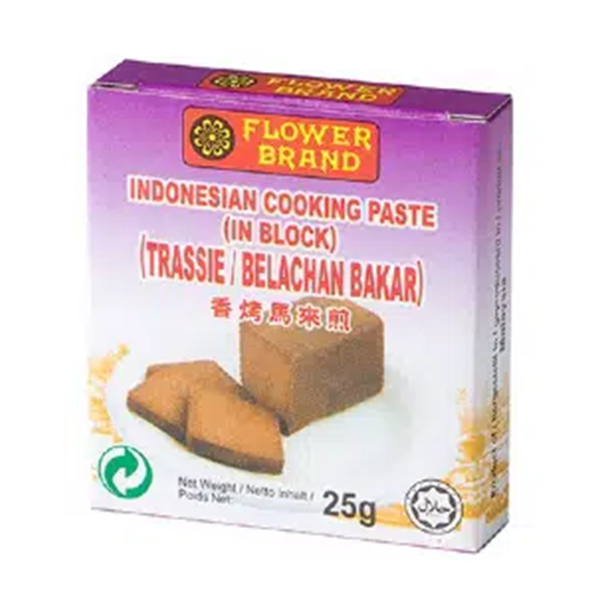 Flower Brand trassie belachan Indonesian cooking paste 25gr