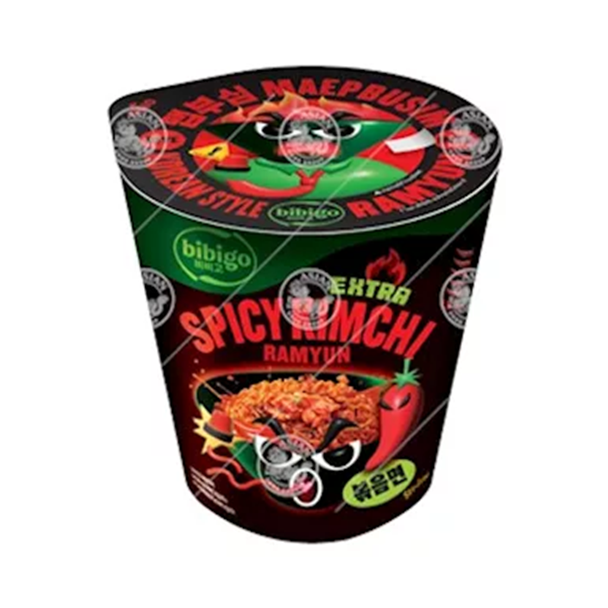 Bibigo cup nouilles instantanées ramyun extra épicées 98gr