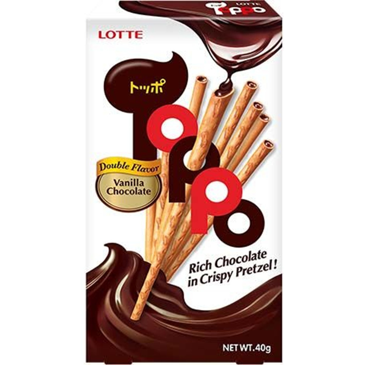 Lotte toppo pretzel sticks vanilla chocolate 40gr