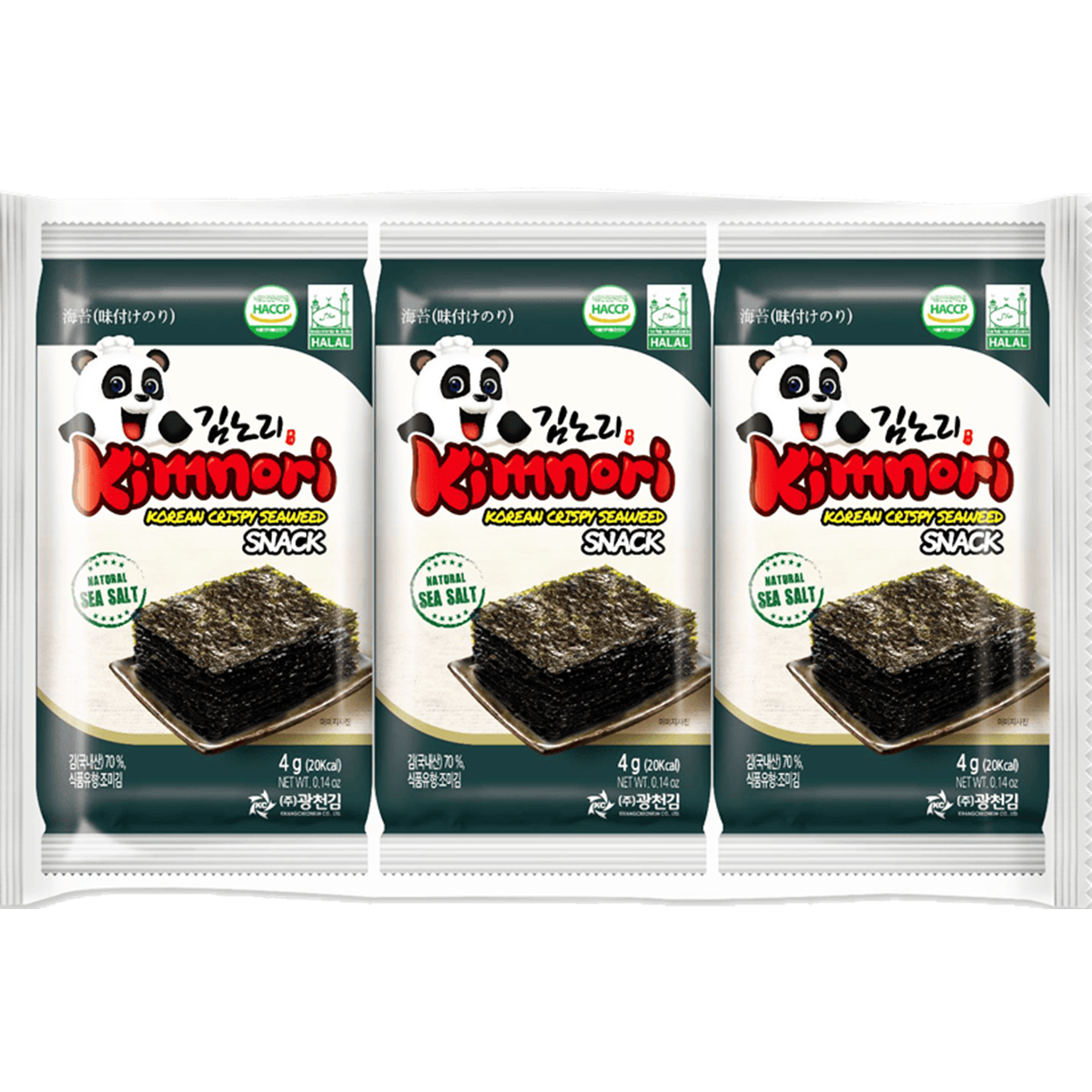 Kimnori zeewier snack 3x4gr